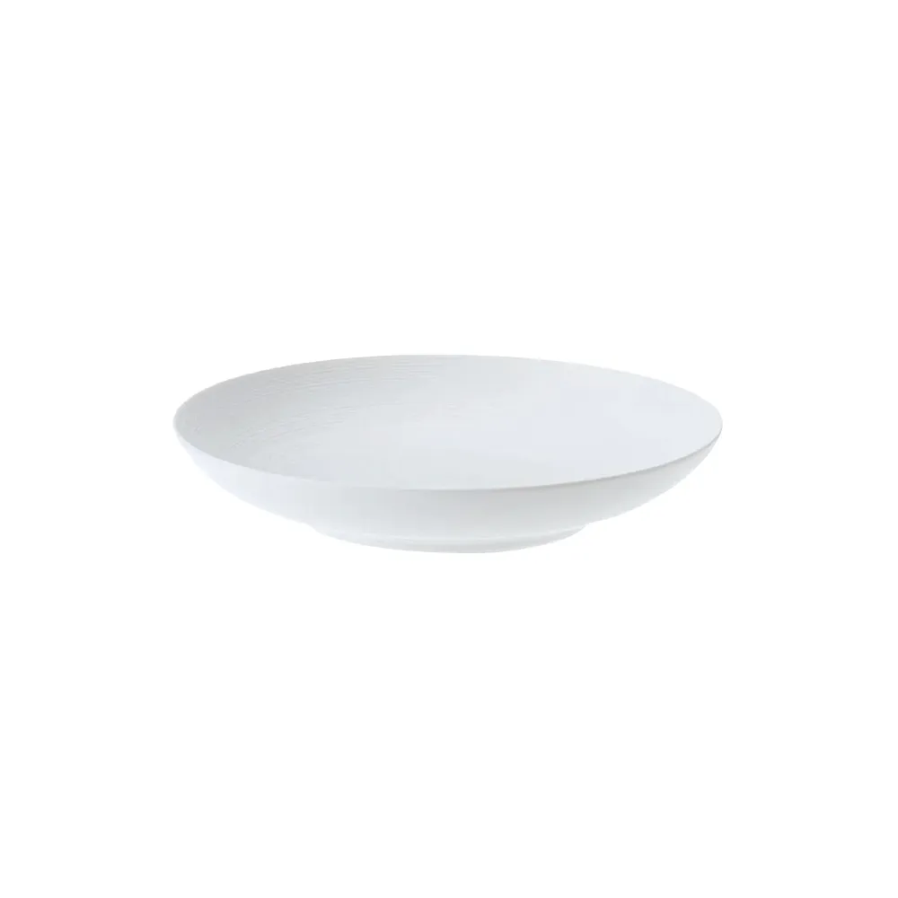 MM Hémisphère Satin White Pasta Plate