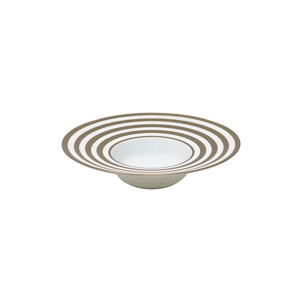 MM Hemisphere Striped Deep Plate with Rim